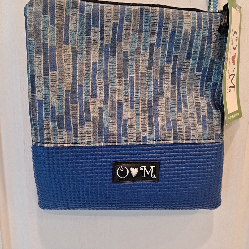 OlovesM Blue Crossbody Bag Made From Recycled Yoga Mats Sustainable Purse
